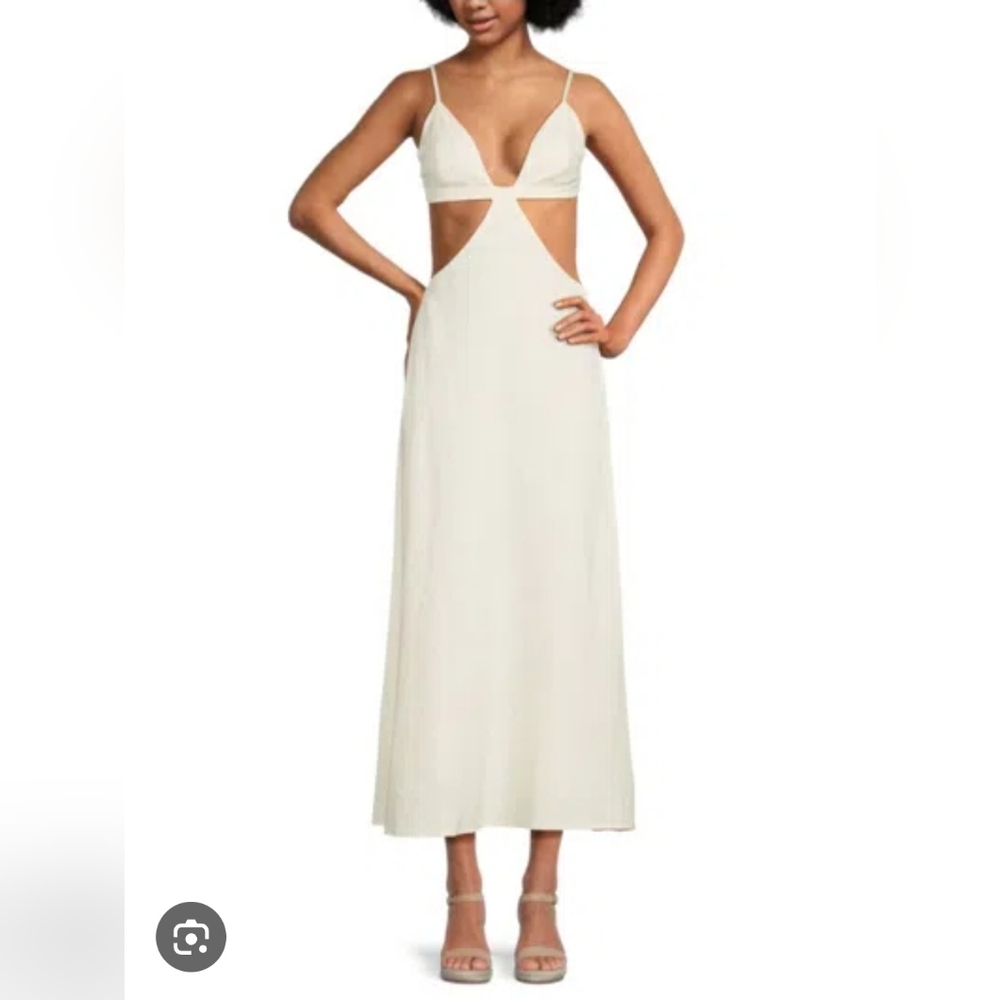 Cult Gaia Selah Cut Out Linen Blend Dress / Sz M (Pre-loved)